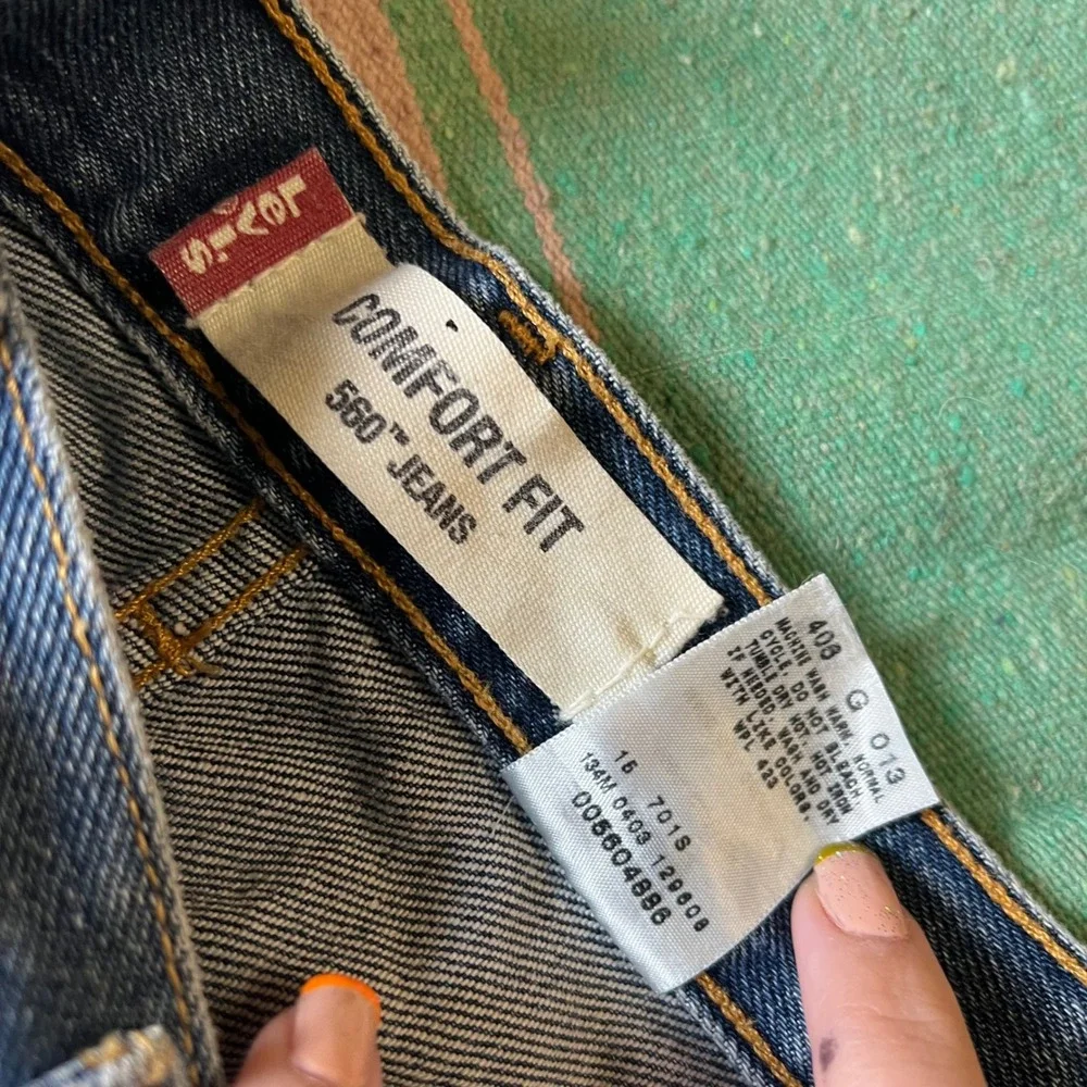 Levis 560 Comfort Fit Jeans Mens 38x34 Blue Tapered Leg Baggy Denim 560-0217